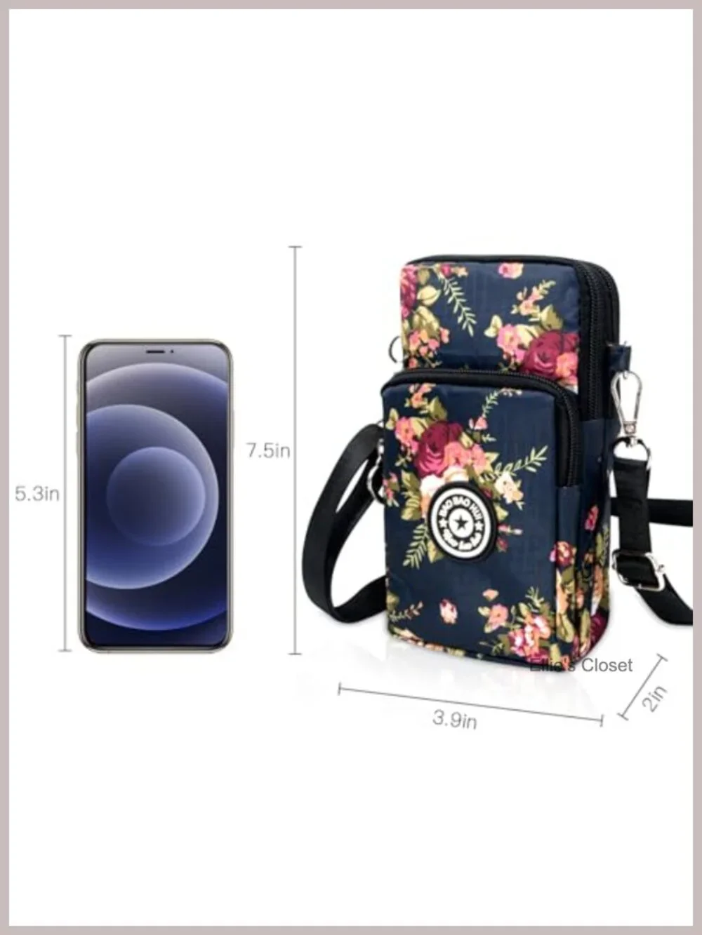 Lightweight Nylon Crossbody Bag with Adjustable Strap for Women